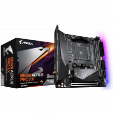 Материнская плата Gigabyte B550I AORUS PRO AX Soc-AM4 AMD B550 2xDDR4 mini-ITX AC`97 8ch(7.1) 2.5Gg RAID+HDMI+DP