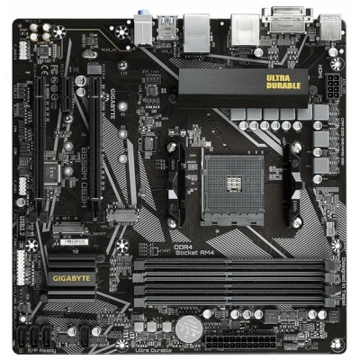 Материнская плата Gigabyte B550M DS3H AC Soc-AM4 AMD B550 4xDDR4 mATX AC`97 8ch(7.1) GbLAN RAID+DVI+HDMI