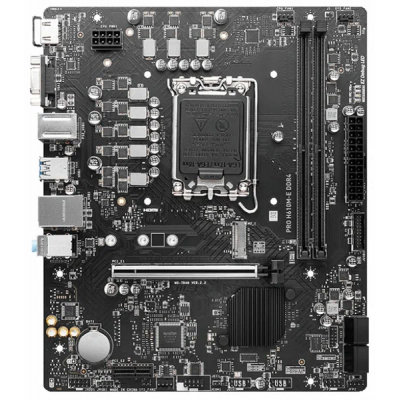 Материнская плата MSI PRO H610M-E Soc-1700 Intel H610 2xDDR5 mATX AC`97 8ch(7.1) GbLAN+VGA+HDMI