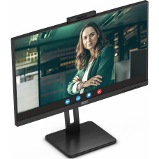 Монитор AOC 27" Pro Q27P3QW черный IPS LED 16:9 HDMI M/M Cam матовая HAS Piv 1000:1 350cd 178гр/178гр 2560x1440 75Hz DP QHD USB 6.6кг