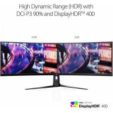 Монитор Asus 49" ROG Strix XG49VQ черный VA LED 32:9 HDMI M/M матовая HAS Piv 450cd 3840x1080 144Hz FreeSync 2 DP FHD USB 12.2кг
