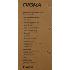 Монитор Digma 27" Overdrive 27A510Q черный VA LED 1ms 16:9 HDMI M/M матовая 300cd 178гр/178гр 2560x1440 165Hz G-Sync FreeSync DP 2K 5.8кг