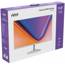 Монитор Hiper 23.8" EasyView SW2401 белый IPS LED 5ms 16:9 HDMI M/M матовая 250cd 178гр/178гр 1920x1080 75Hz FreeSync VGA DP FHD 3.5кг