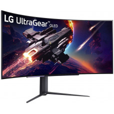 Монитор LG 44.5" UltraGear 45GR95QE-B черный OLED LED 21:9 HDMI матовая HAS Piv 1500000:1 1000cd 178гр/178гр 3440x1440 240Hz G-Sync FreeSync Premium DP SPDIF WQ USB 10.9кг