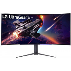 Монитор LG 44.5" UltraGear 45GR95QE-B черный OLED LED 21:9 HDMI матовая HAS Piv 1500000:1 1000cd 178гр/178гр 3440x1440 240Hz G-Sync FreeSync Premium DP SPDIF WQ USB 10.9кг