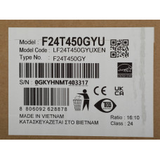 Монитор Samsung 24" F24T450GY черный IPS LED 16:10 DVI HDMI M/M матовая HAS Piv 250cd 178гр/178гр 1920x1200 75Hz DP FHD USB 5.5кг