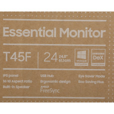 Монитор Samsung 24" F24T450GY черный IPS LED 16:10 DVI HDMI M/M матовая HAS Piv 250cd 178гр/178гр 1920x1200 75Hz DP FHD USB 5.5кг