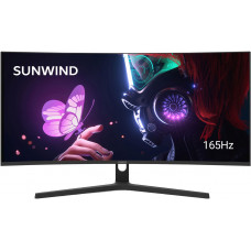 Монитор SunWind 34" SM-34QV401 черный VA LED 1ms 21:9 HDMI матовая 300cd 178гр/178гр 3440x1440 165Hz G-Sync DP WQ 5.6кг