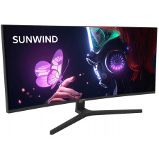 Монитор SunWind 34" SM-34QV401 черный VA LED 1ms 21:9 HDMI матовая 300cd 178гр/178гр 3440x1440 165Hz G-Sync DP WQ 5.6кг