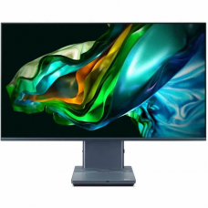 Моноблок Acer Aspire S32-1856 31.5" WQHD i7 1360P (2.2) 16Gb SSD512Gb Iris Xe CR Windows 11 Pro GbitEth WiFi BT 180W клавиатура мышь Cam серый 2560x1440