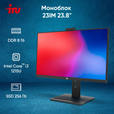 Моноблок IRU 23IM 23.8" Full HD i3 1215U (1.2) 8Gb SSD256Gb UHDG без ОС GbitEth WiFi BT 90W Cam черный 1920x1080