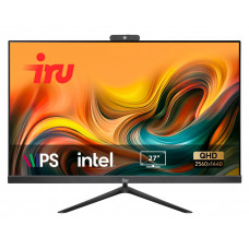 Моноблок IRU Агат 313 27" QHD i3 10105 (3.7) 8Gb SSD256Gb UHDG 630 FreeDOS GbitEth WiFi BT Cam черный 2560x1440