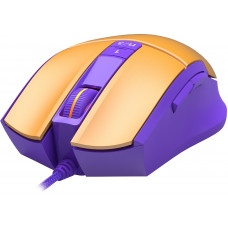 Мышь A4Tech Bloody L65 Max желтый/фиолетовый оптическая 12000dpi USB 6but (L65 MAX/ROYAL VIOLET)