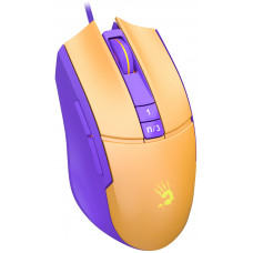 Мышь A4Tech Bloody L65 Max желтый/фиолетовый оптическая 12000dpi USB 6but (L65 MAX/ROYAL VIOLET)
