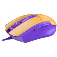 Мышь A4Tech Bloody L65 Max желтый/фиолетовый оптическая 12000dpi USB 6but (L65 MAX/ROYAL VIOLET)