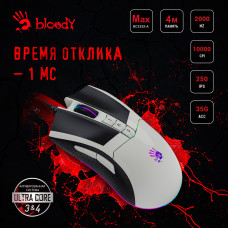 Мышь A4Tech Bloody W90 Max белый/черный оптическая 10000dpi USB 10but (W90 MAX PANDA)