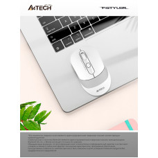 Мышь A4Tech Fstyler FB10C белый/серый оптическая 2000dpi беспров. BT/Radio USB 4but (FB10C GRAYISH WHITE)
