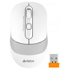 Мышь A4Tech Fstyler FB10C белый/серый оптическая 2000dpi беспров. BT/Radio USB 4but (FB10C GRAYISH WHITE)