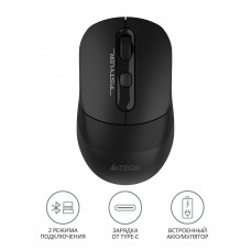 Мышь A4Tech Fstyler FB10C черный оптическая 2000dpi беспров. BT/Radio USB 4but (FB10C STONE BLACK)