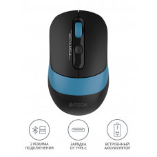 Мышь A4Tech Fstyler FB10C черный/синий оптическая 2000dpi беспров. BT/Radio USB 4but (FB10C ASH BLUE)