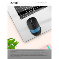 Мышь A4Tech Fstyler FB10C черный/синий оптическая 2000dpi беспров. BT/Radio USB 4but (FB10C ASH BLUE)