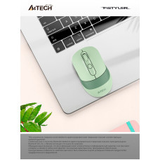 Мышь A4Tech Fstyler FB10C зеленый оптическая 2000dpi беспров. BT/Radio USB 4but (FB10C MATCHA GREEN)
