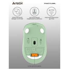Мышь A4Tech Fstyler FB10C зеленый оптическая 2000dpi беспров. BT/Radio USB 4but (FB10C MATCHA GREEN)