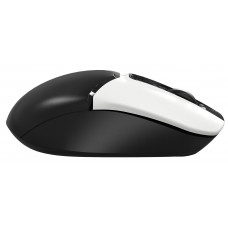 Мышь A4Tech Fstyler FB12 белый/черный оптическая 1200dpi беспров. BT/Radio USB 3but (FB12 PANDA)