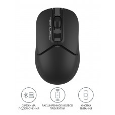 Мышь A4Tech Fstyler FB12 черный оптическая 1200dpi беспров. BT/Radio USB 3but (FB12 BLACK)