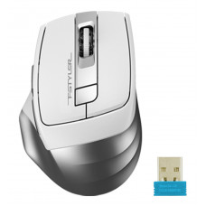 Мышь A4Tech Fstyler FB35 белый/серый оптическая 2000dpi беспров. BT/Radio USB для ноутбука 6but (FB35 ICY WHITE)