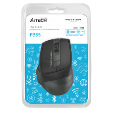 Мышь A4Tech Fstyler FB35 зеленый/черный оптическая 2000dpi беспров. BT/Radio USB для ноутбука 6but (FB35 MIDLIGHT GREEN)