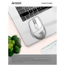Мышь A4Tech Fstyler FB35C белый оптическая 2000dpi беспров. BT/Radio USB 6but (FB35C ICY WHITE)