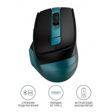 Мышь A4Tech Fstyler FB35C зеленый/черный оптическая (2400dpi) беспроводная BT/Radio USB (6but)