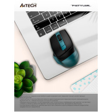 Мышь A4Tech Fstyler FB35C зеленый/черный оптическая (2400dpi) беспроводная BT/Radio USB (6but)