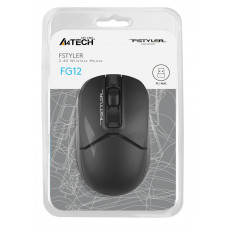 Мышь A4Tech Fstyler FG12 черный оптическая 1200dpi беспров. USB 3but (FG12 BLACK)