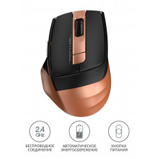 Мышь A4Tech Fstyler FG35 бронзовый/черный оптическая 2000dpi беспров. USB 6but (FG35 BRONZE)