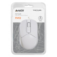 Мышь A4Tech Fstyler FM12S белый оптическая 1200dpi silent USB 3but (FM12S WHITE)
