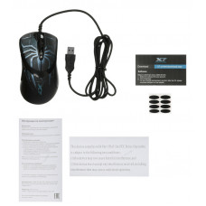 Мышь A4Tech Oscar Editor XL-747H рисунок/голубой лазерная 3600dpi USB 6but (XL-747H (BLUE SPIDER))