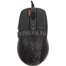 Мышь A4Tech V-Track F5 черный/рисунок оптическая 3000dpi USB 6but