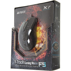 Мышь A4Tech V-Track F5 черный/рисунок оптическая 3000dpi USB 6but