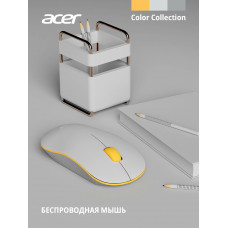 Мышь Acer OMR200 белый/желтый оптическая 1200dpi беспров. USB для ноутбука 3but (ZL.MCEEE.020)