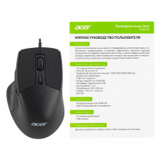 Мышь Acer OMW130 черный оптическая 3600dpi USB 6but (ZL.MCEEE.00J)