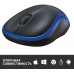 Мышь Logitech M185 черный/синий оптическая 1000dpi беспров. USB для ноутбука 2but (910-002632)