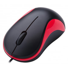 Мышь Оклик 115S черный/красный оптическая 1200dpi USB для ноутбука 3but (711637)