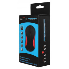 Мышь Оклик 115S черный/красный оптическая 1200dpi USB для ноутбука 3but (711637)