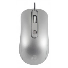 Мышь Оклик 155M серебристый оптическая 1600dpi USB 4but (337117)