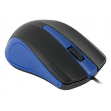 Мышь Оклик 225M черный/синий оптическая 1200dpi USB 3but (288233)