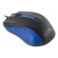 Мышь Оклик 225M черный/синий оптическая 1200dpi USB 3but (288233)