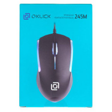 Мышь Оклик 245M черный оптическая 1000dpi USB 3but (471479)