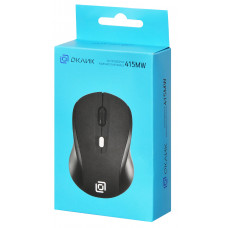 Мышь Оклик 415MW черный оптическая 1600dpi беспров. USB для ноутбука 4but (351684)